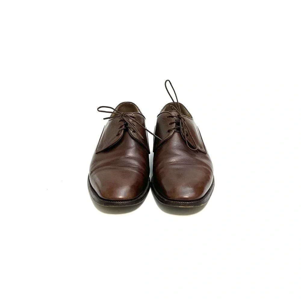 GUCCI | Vintage 1970s mens brown leather formal lace up oxfords